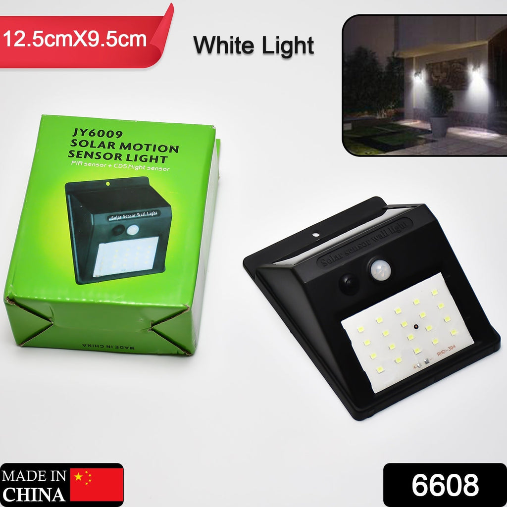 6608 White Solar Wireless Security Motion Sensor LED Night Light for Home Outdoor/Garden Wall. DeoDap