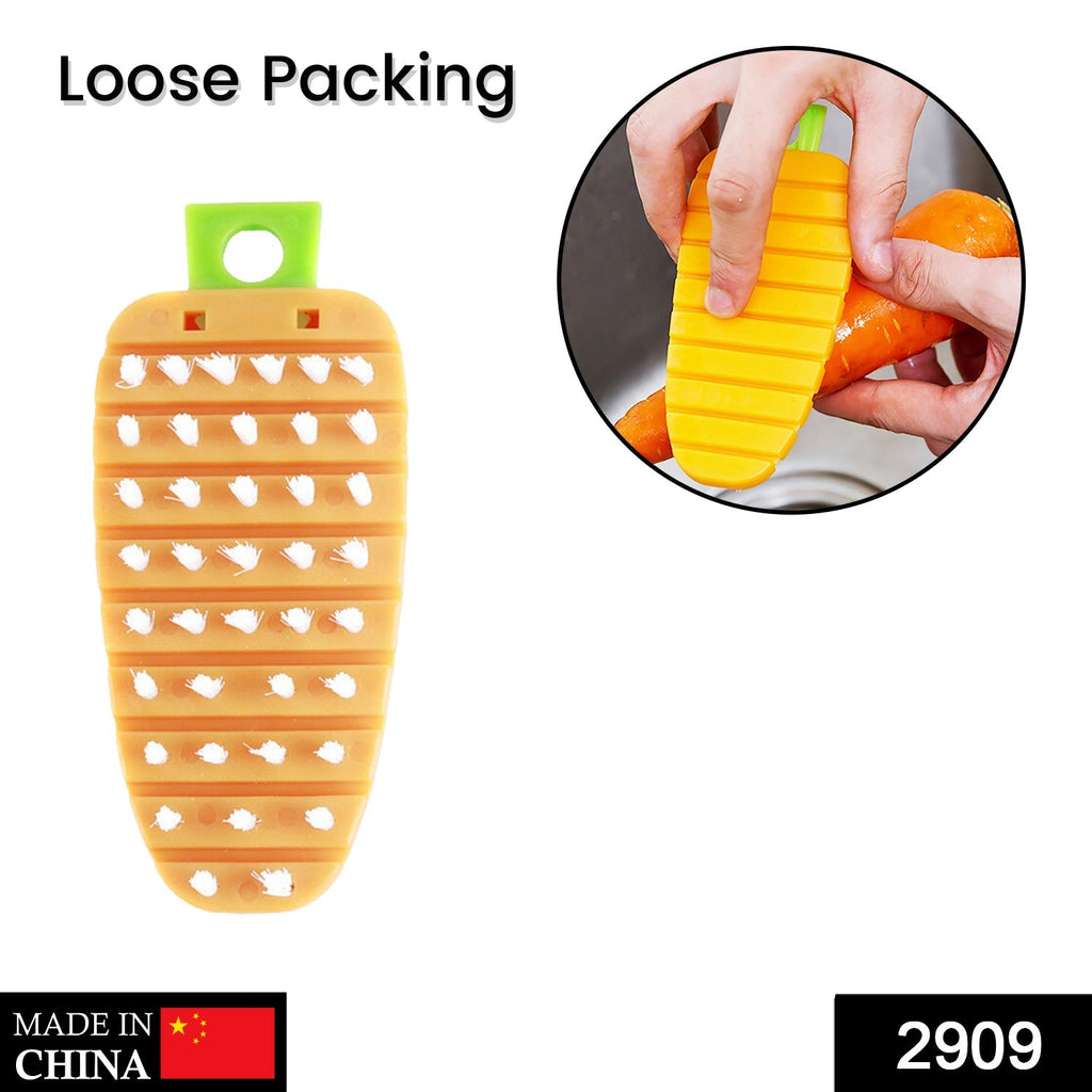 2909 Vegetable Scrubbing Brush, Vegetable Scrubber Non‑Toxic Fruit Brush Carrot Shape Vegetable Brush for Potato for Vegetable DeoDap