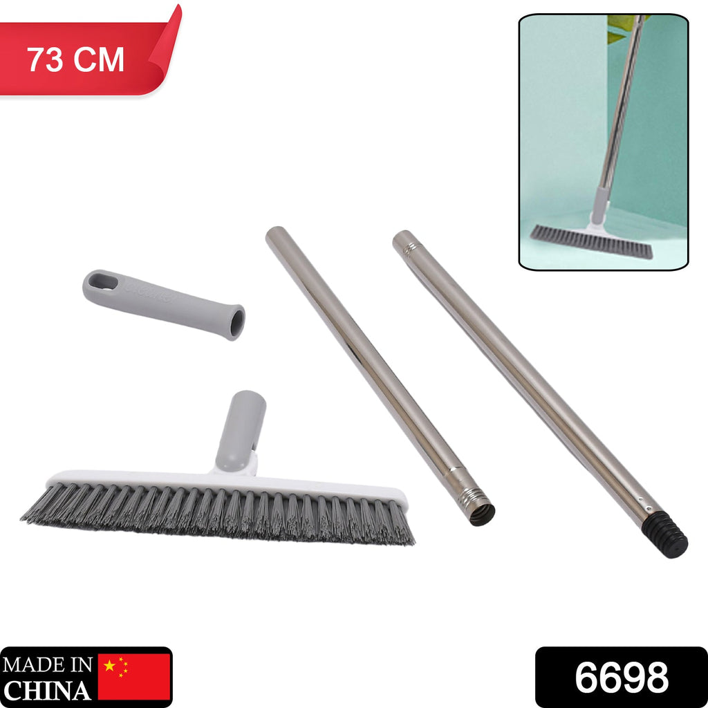 6698 Brush Crevice Floor Scrub Brush Rotatable Brush Head Bathtub Clean Tool Long Handle Grout Scrubber Indoor Kitchen Push Broom DeoDap