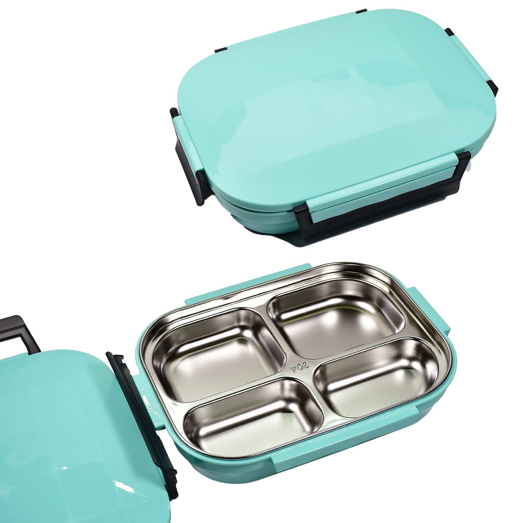 2978 Lunch Box for Kids and adults, Stainless Steel Lunch Box with 4 Compartments. DeoDap