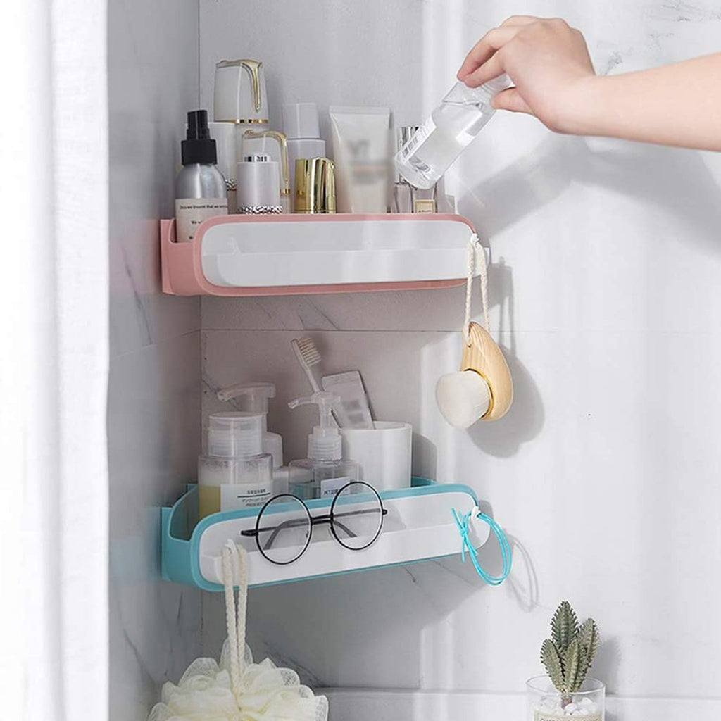 4059 Bathroom Shelves Bathroom shelf Wall-mounted Shelf, Triangle Storage Rack for Bathroom Shower Room, Simple Installation, Kitchen Corner Basket DeoDap