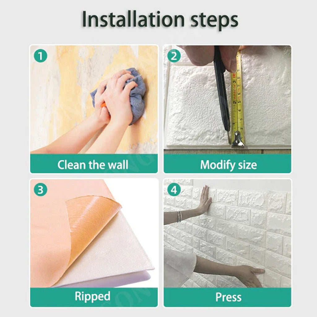 9290 Wall 3D Pe Foam Wall Stickers Self Adhesive Wallpaper DIY Wall Decoration Wallpaper Suitable For Home , Office & All Type Wall Sticker DeoDap