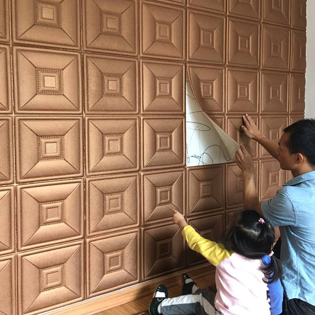 9290 Wall 3D Pe Foam Wall Stickers Self Adhesive Wallpaper DIY Wall Decoration Wallpaper Suitable For Home , Office & All Type Wall Sticker DeoDap