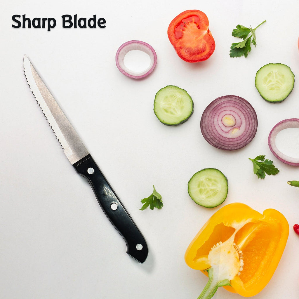 2130 Stainless Steel Steak and Kitchen Knife with easy grip Handle (23cm) DeoDap