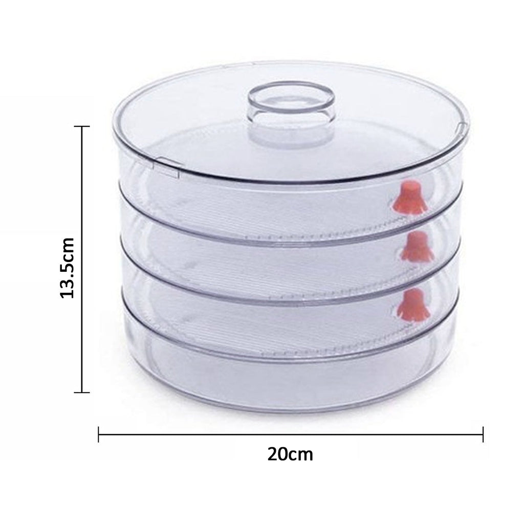 070 Plastic 4 Compartment Sprout Maker, White dhanpe-shop