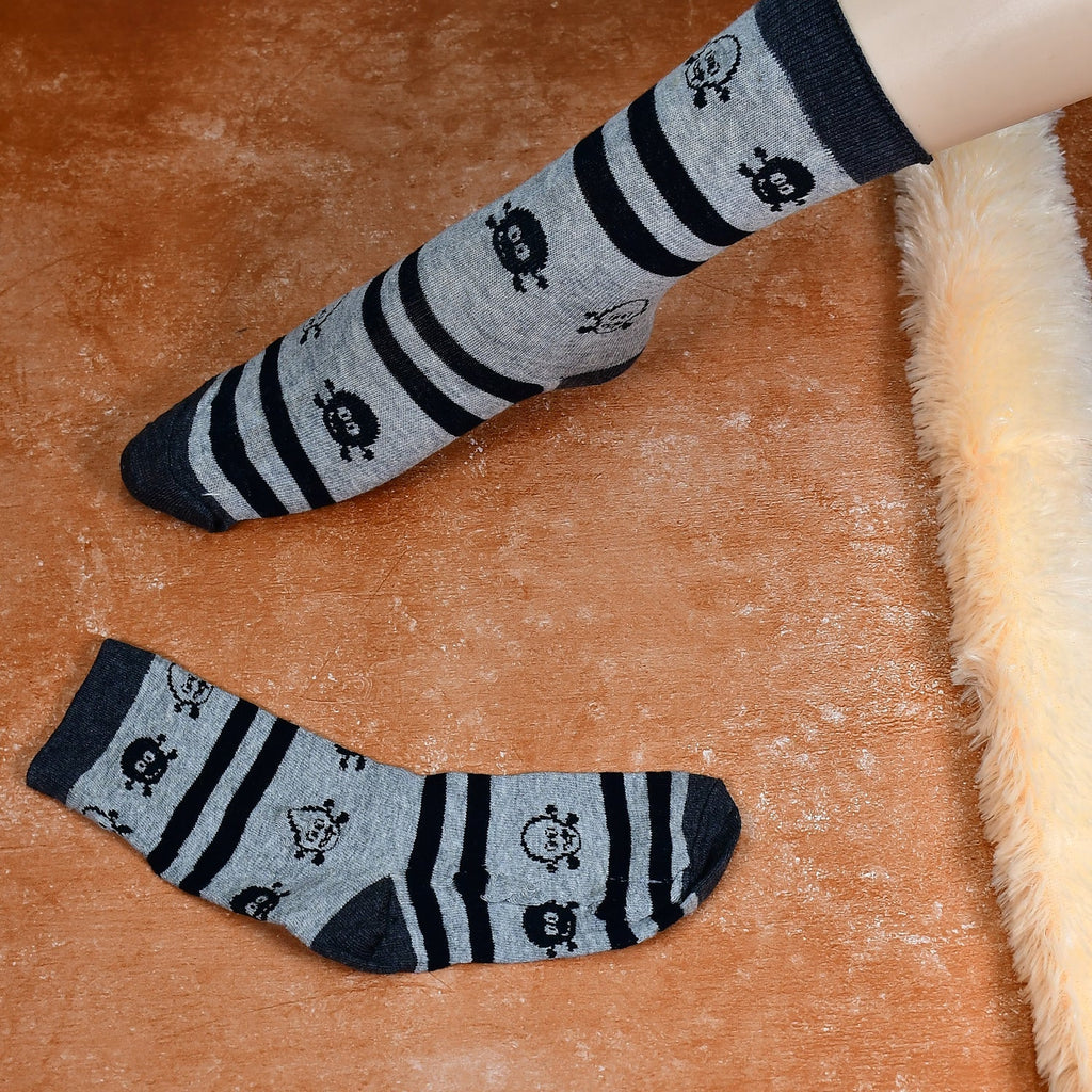 6368 1PAIR SOCKS PRINTED TRENDY MULTIPLE DESIGNER SOCKS DeoDap