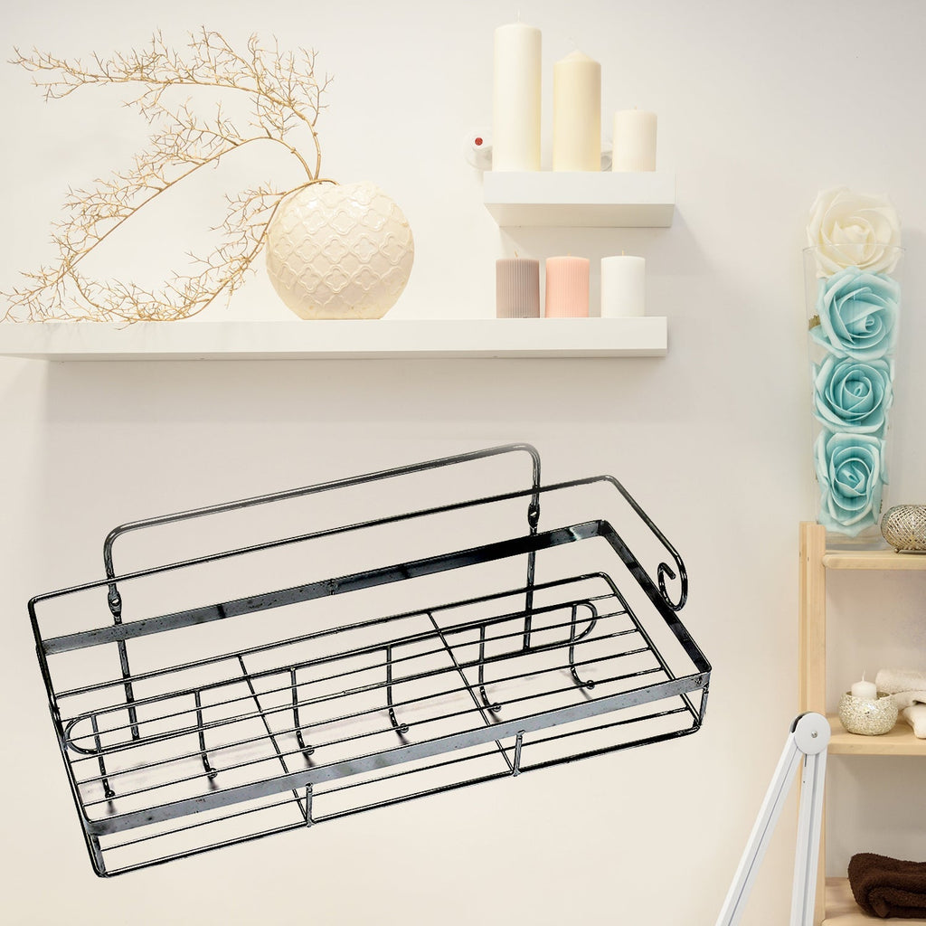 5135 Stainless Steel Chrome Finish Silver Wall Mount Multi Purpose Bathroom Shelf DoeDap