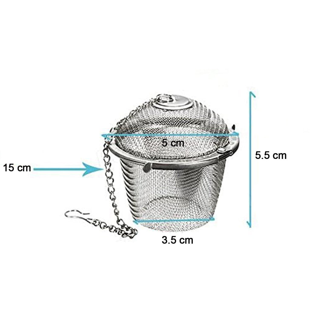 2861 Stainless Steel Spice Tea Filter Herbs Locking Infuser Mesh Ball DeoDap