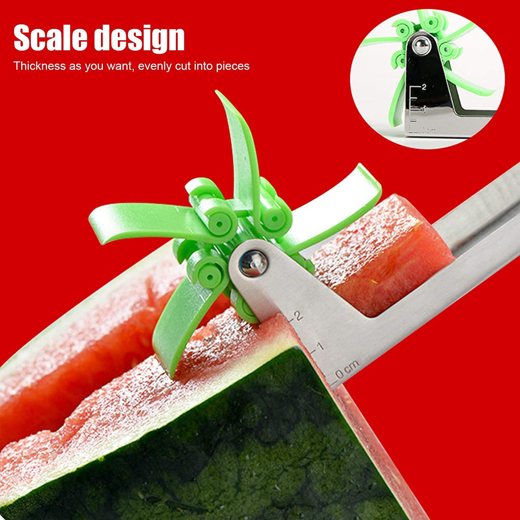 7160 Stainless Steel Washable Watermelon Cutter Windmill Slicer Cutter Peeler for Home/Smart Kitchen Tool Easy to Use DeoDap