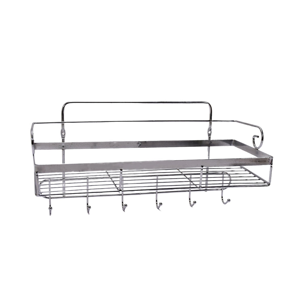 5135 Stainless Steel Chrome Finish Silver Wall Mount Multi Purpose Bathroom Shelf DoeDap