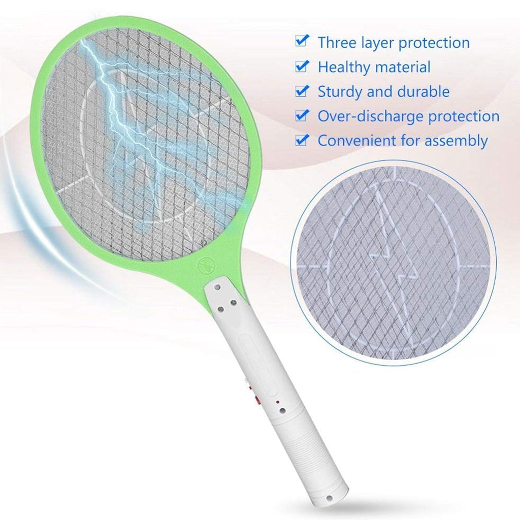 1724 Mosquito Killer Racket Rechargeable Handheld Electric Fly Swatter Mosquito Killer Racket Bat, Electric Insect Killer (Quality Assured) (with cable) DeoDap