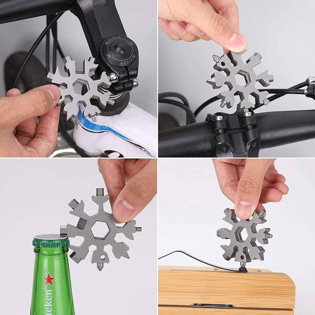 1787 Snowflake Multi-Tool Stainless Steel Snowflake Bottle Opener DeoDap