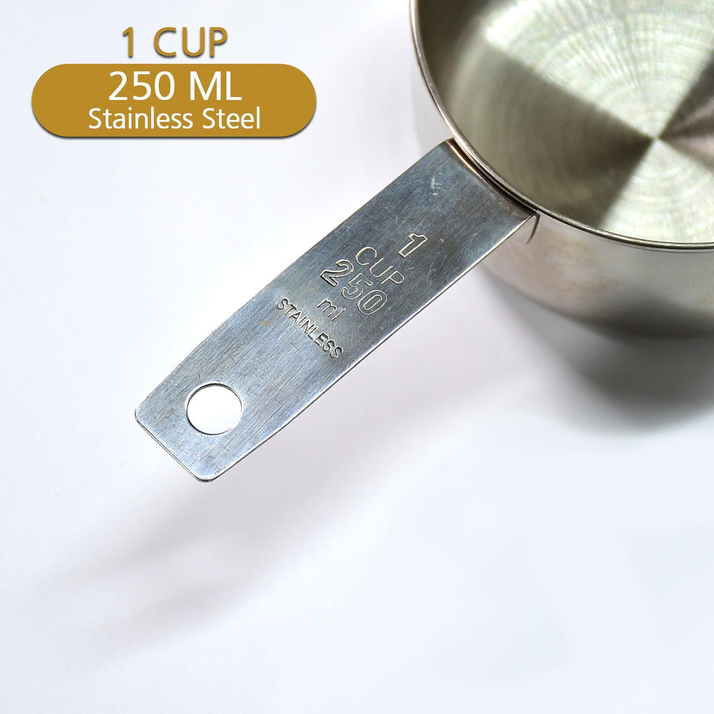 2111 Oil Measuring Cup Stainless Steel. Measuring Cup with Handles. 1Pc 250Ml DeoDap