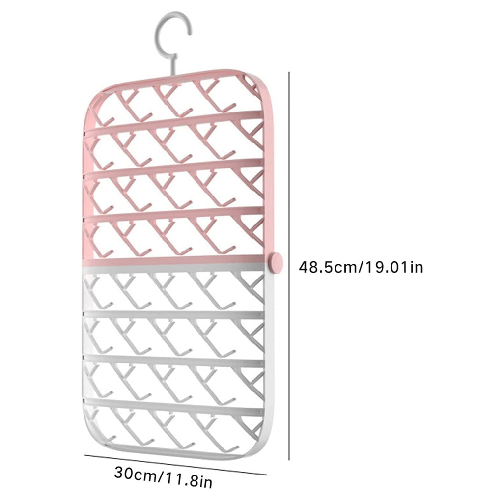 6086 Folding Sock Laundry Storage Hanger Multifunctional Underwear Drying Rack for Home Bedroom Dormitory Closet Organization Artifact folding sock hanger DeoDap