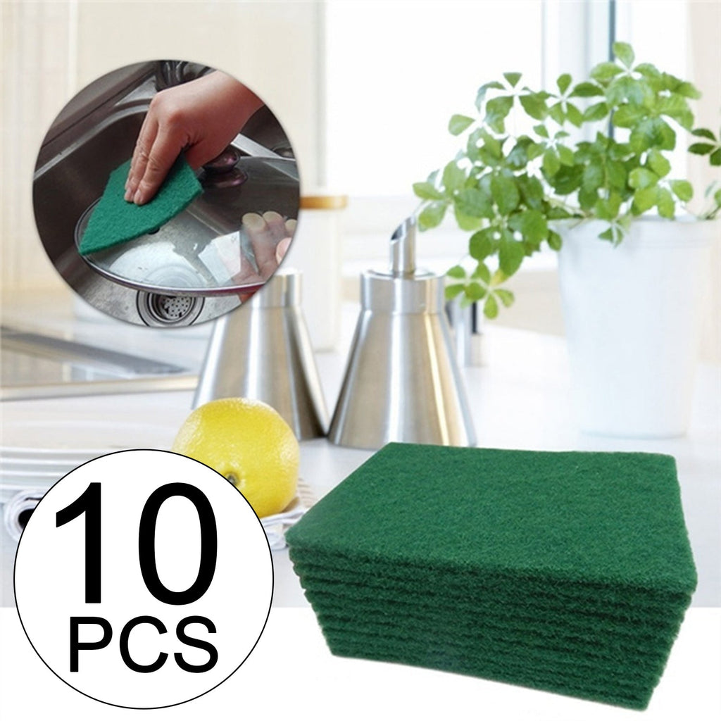 3410 Scrub Sponge Cleaning Pads Aqua Green  10PCS DeoDap