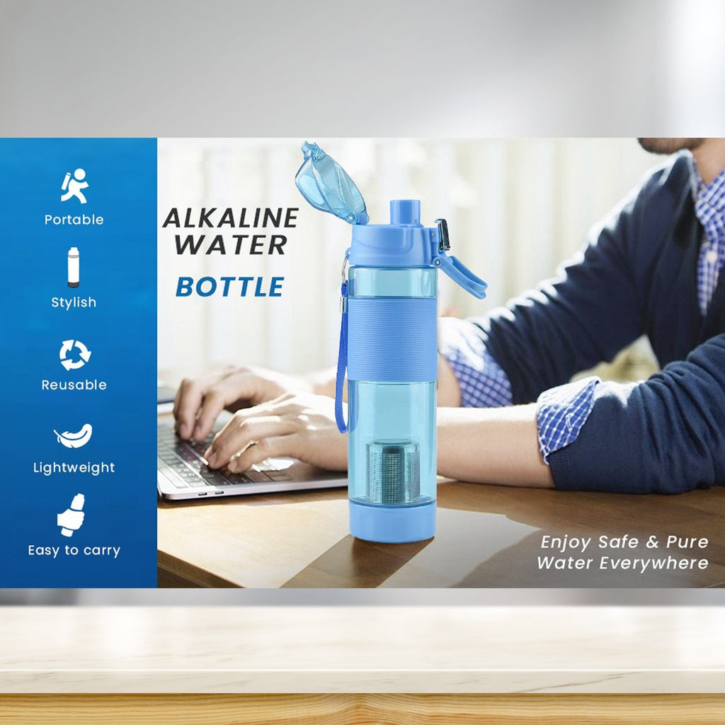 6480 Alkaline Water Bottle, with Food Grade Plastic, Stylish and Portable DeoDap