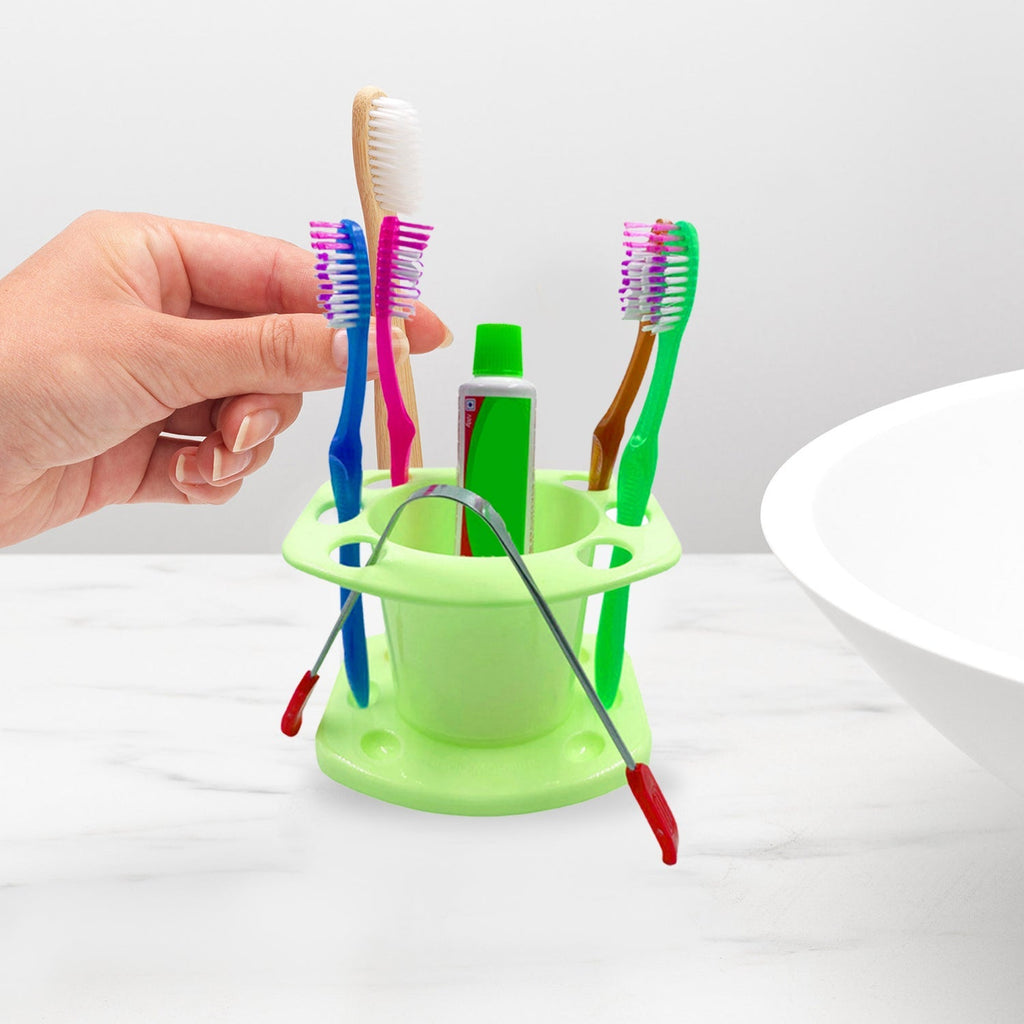 3689 Toothbrush Holder widely used in all types of bathroom places for holding and storing toothbrushes and toothpastes of all types of family members etc. DeoDap