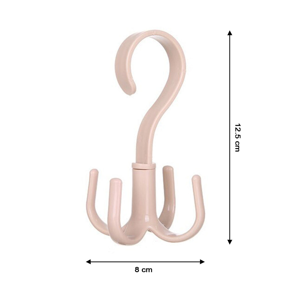 1744 360 D Rot 4 Claws Hook used in hanging and supporting various types of stuffs and items etc. DeoDap