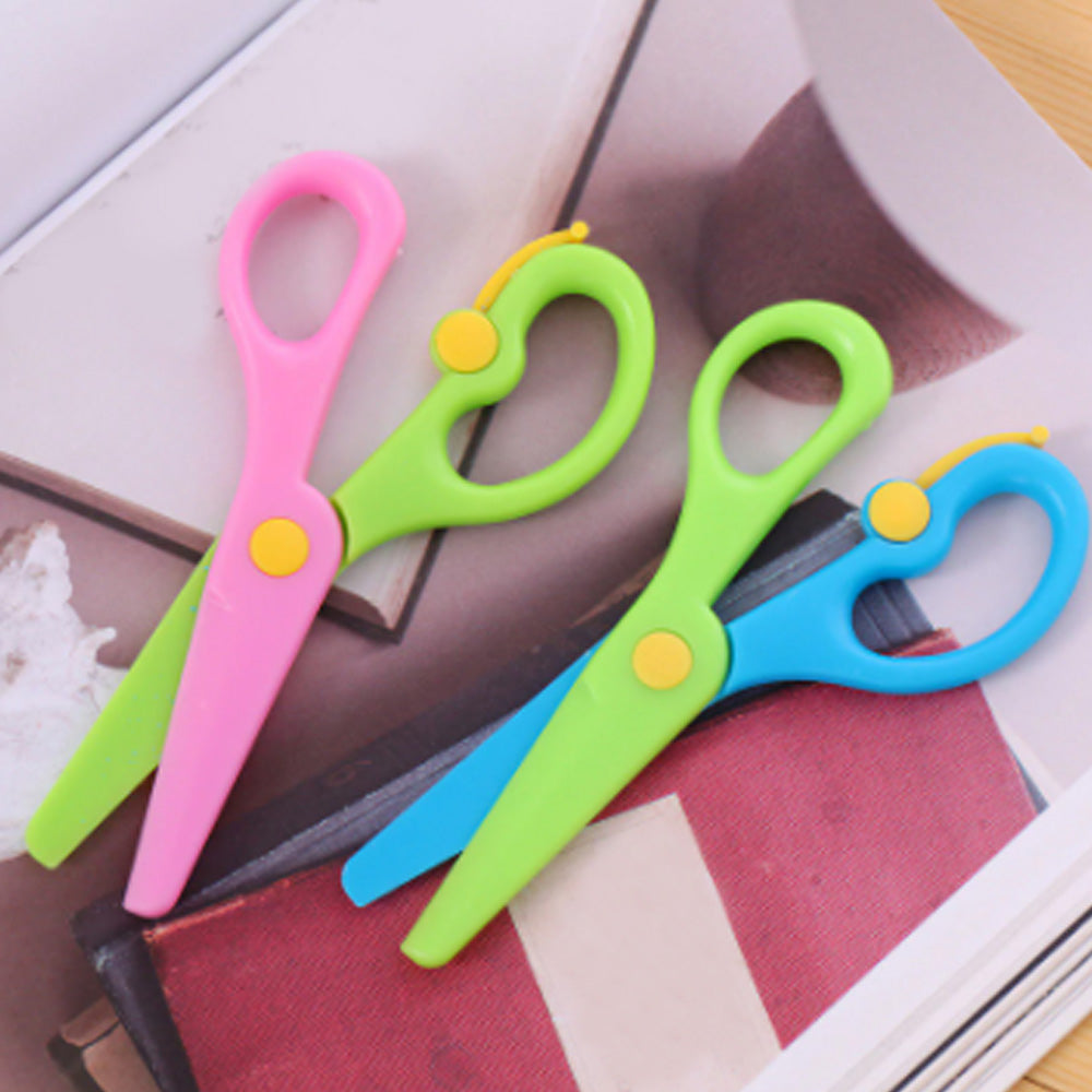 1569 Kids Handmade Plastic Safety Scissors Safety Scissors DeoDap