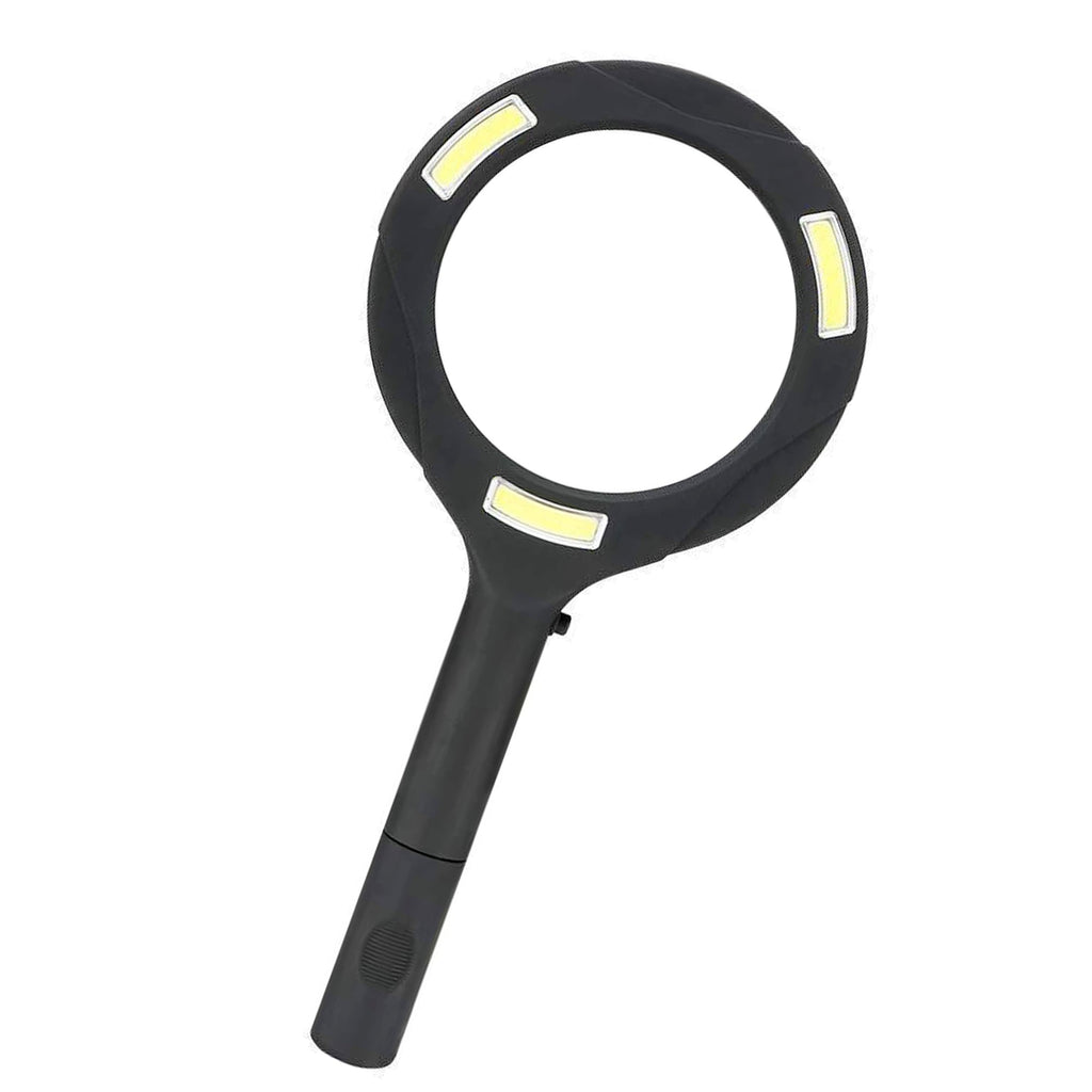 1573 Magnifying Glass with 3 Led Light 3X Power and Rubberized Handle DeoDap