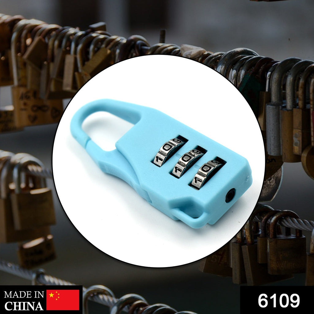 6109 3 Digit luggage Lock and tool used widely in all security purposes of luggage items and materials. DeoDap