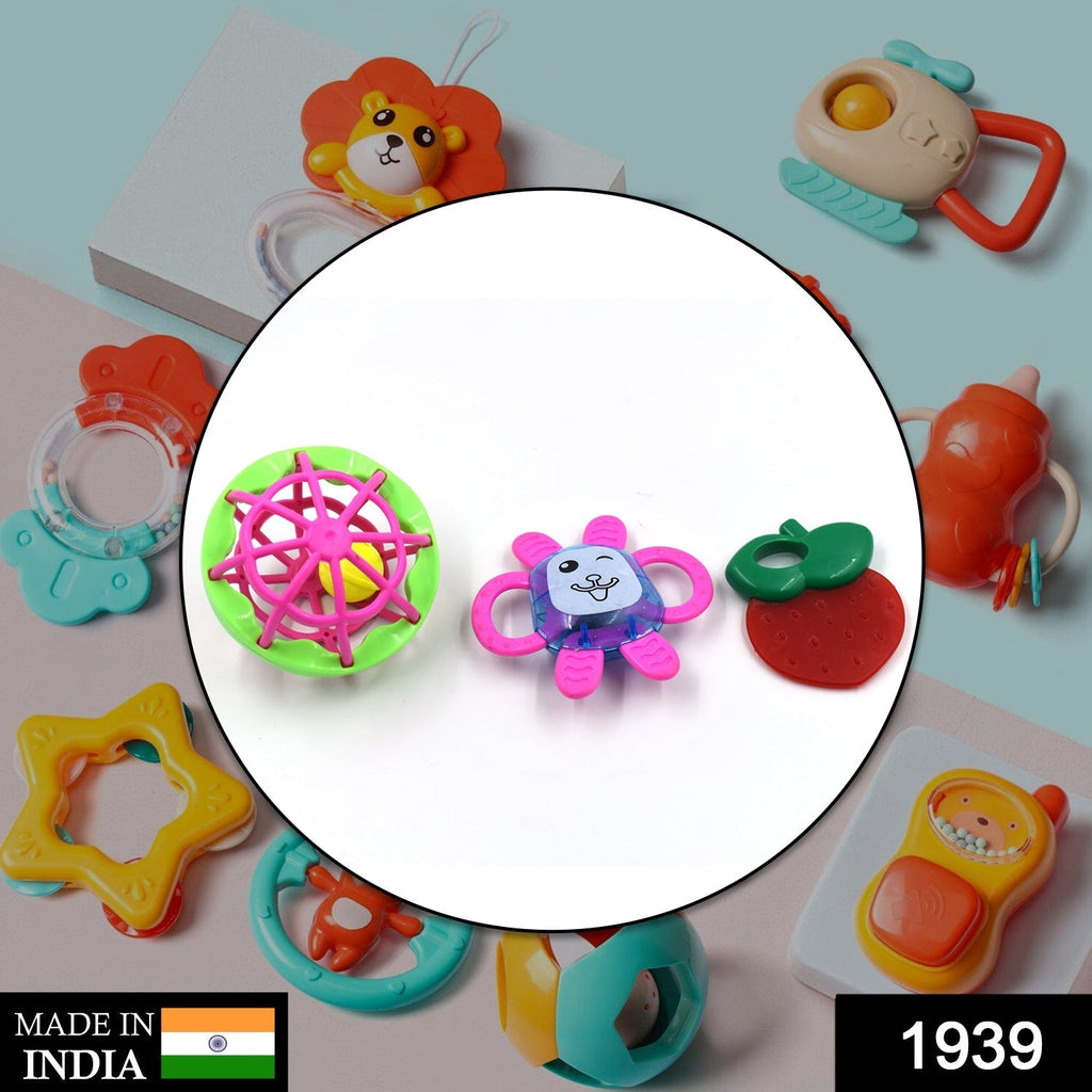 1939 AT39 3Pc Rattles Baby Toy and game for kids and babies for playing and enjoying purposes. DeoDap