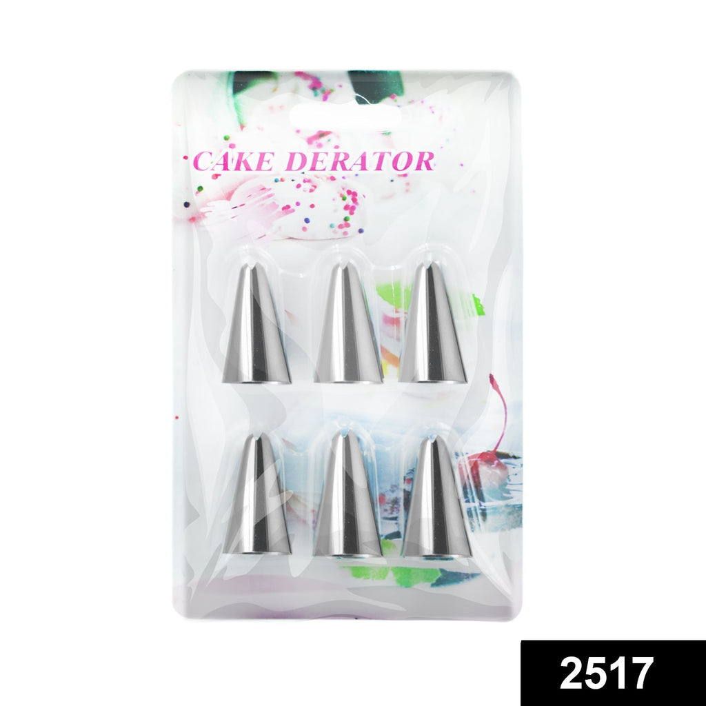 2517 Cake Decorating Stainless Steel Nozzle (6pcs) DeoDap