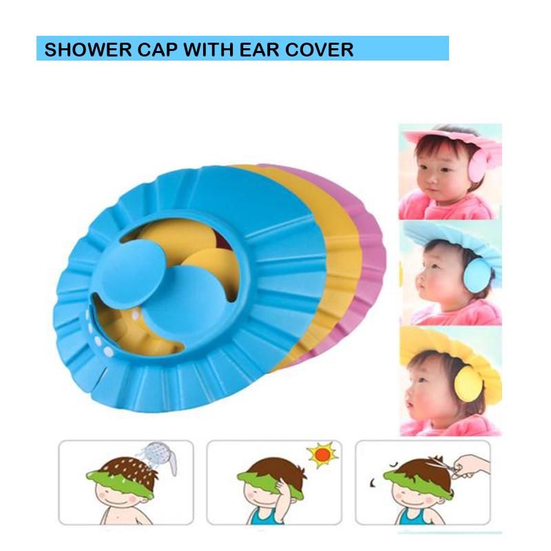 0378 Adjustable Safe Soft Baby Shower cap dhanpe-shop