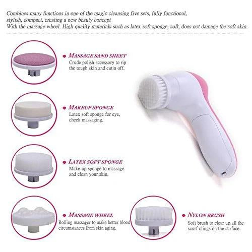 340 -5-in-1 Smoothing Body & Facial Massager (Pink) dhanpe-shop