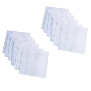 1537 Men's King Size Formal Handkerchiefs for Office Use - Pack of 12 DeoDap