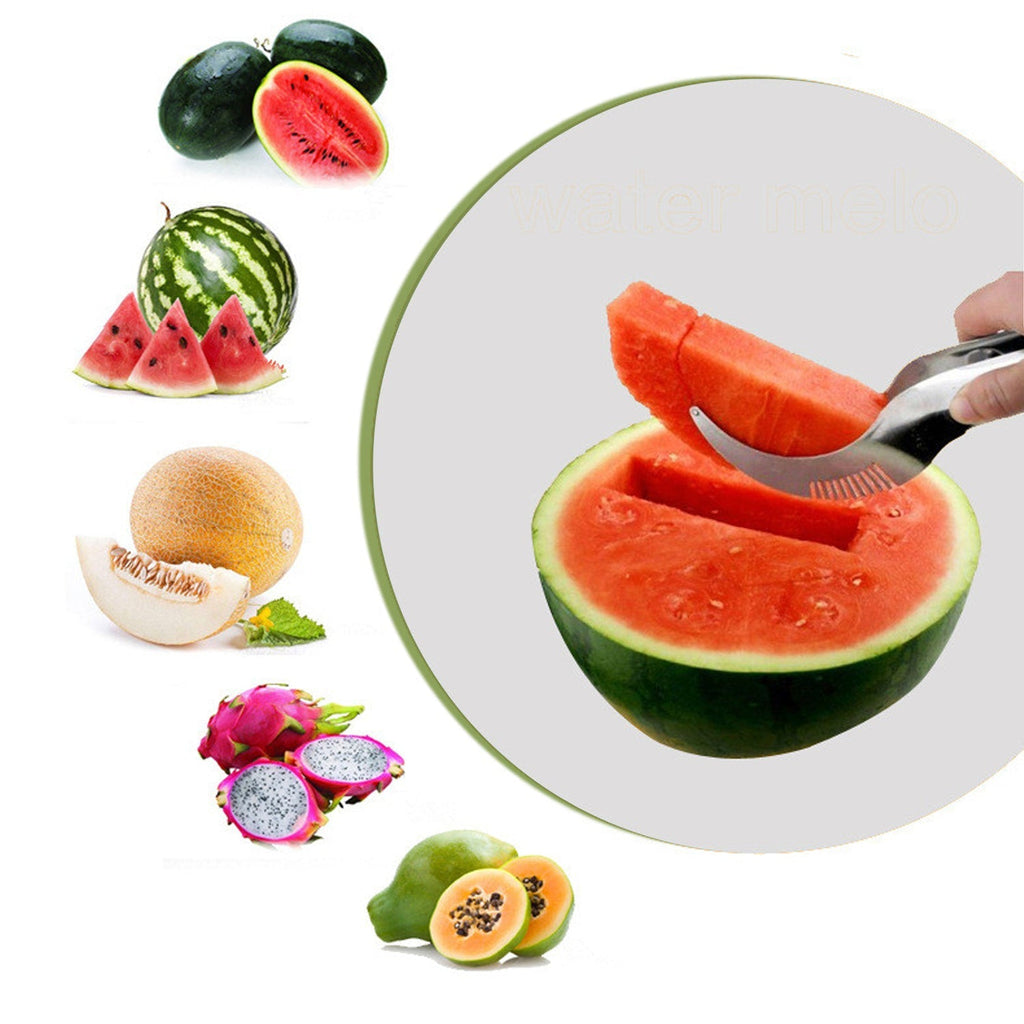 2981 Watermelon Cantaloupe Slicer Stainless Steel Knife Corer Fruit Vegetable - Tools Kitchen Gadgets Melon Slicer Cutter Melon Fruit DeoDap