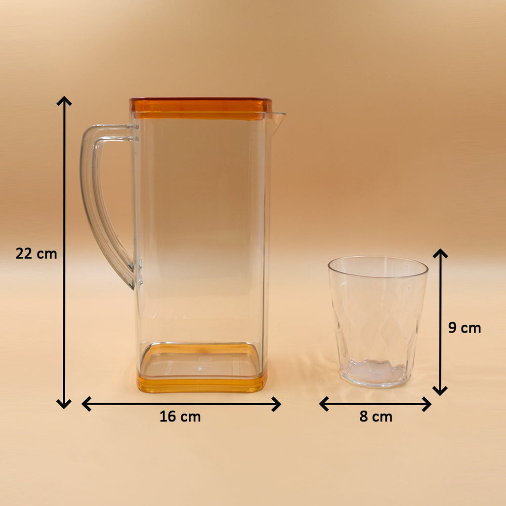 2408A Resistant Glass Jug for Juice, Milk, Cold or Hot Beverages DeoDap