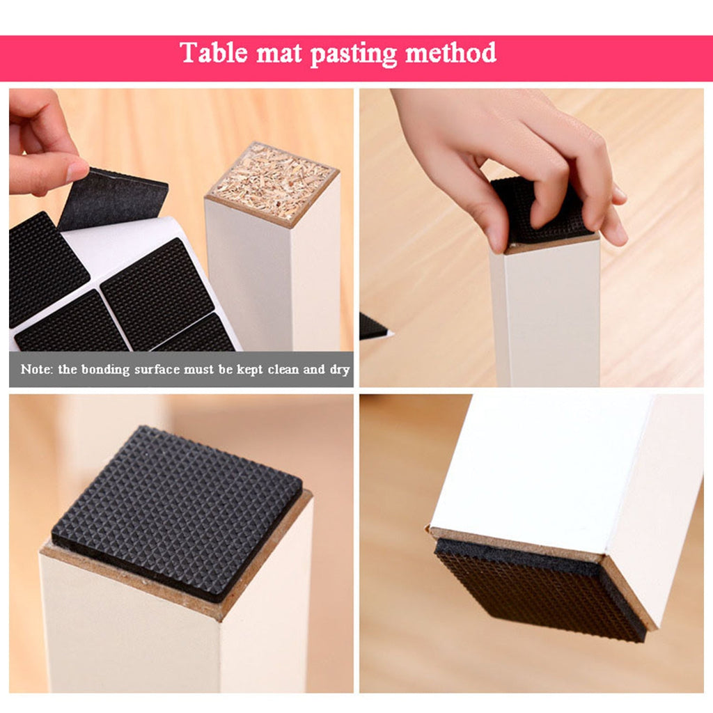 9066 28 pc Rubber furniture Pads Self Sticking Non Slip Furniture Noise Insulation Pads DeoDap