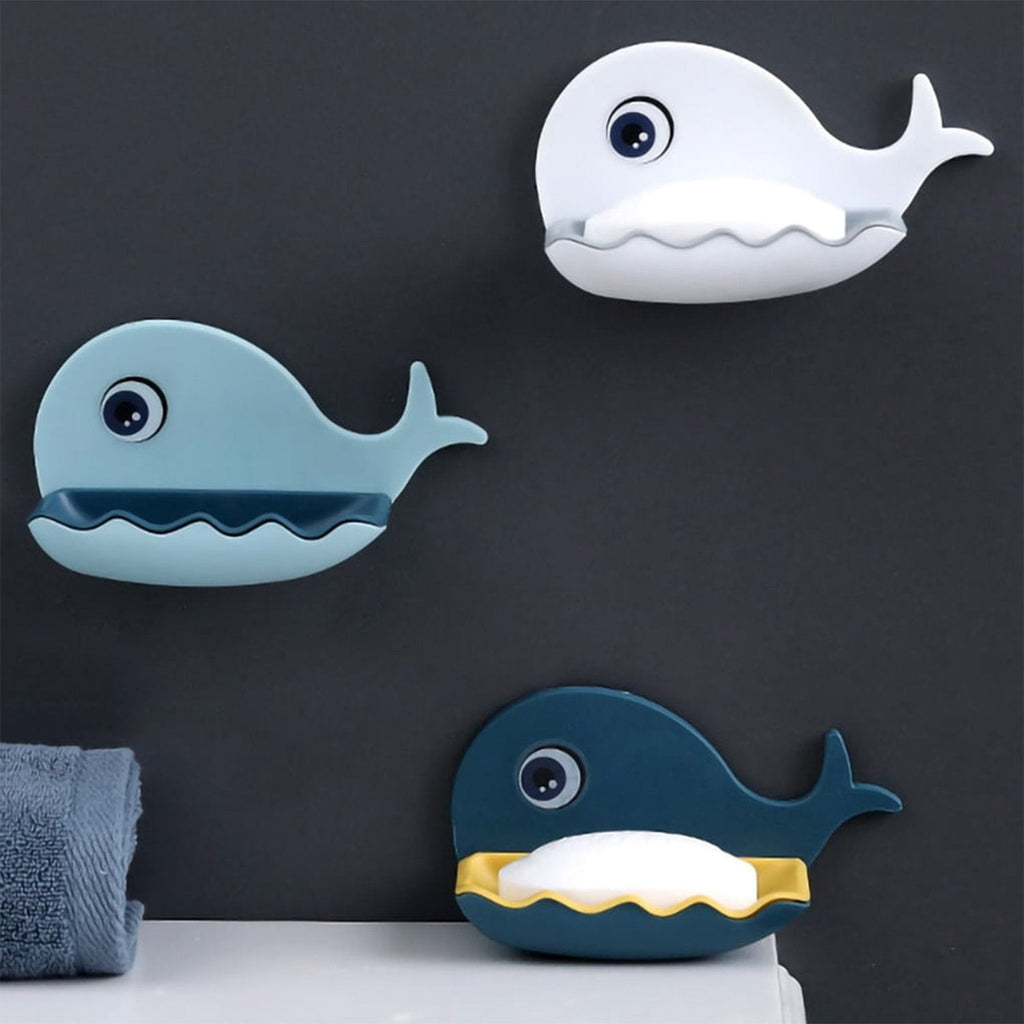 4747 Fish Shape Soap Dish Adhesive Waterproof Wall Mounted Bar Soap Dish Holder  (Pack of 2Pc) DeoDap