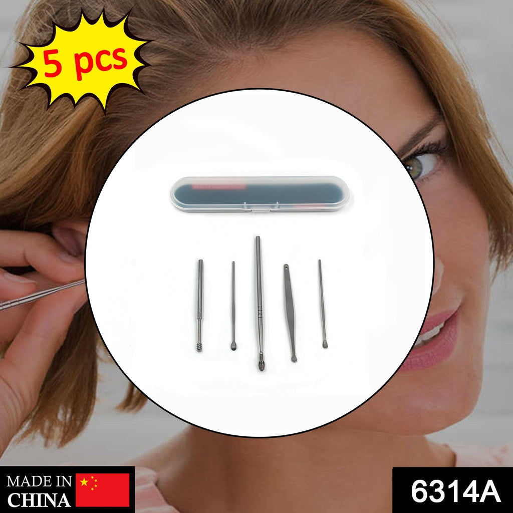 6314A 5 Pcs Ear Pick with a Storage Box Earwax Removal Kit DeoDap