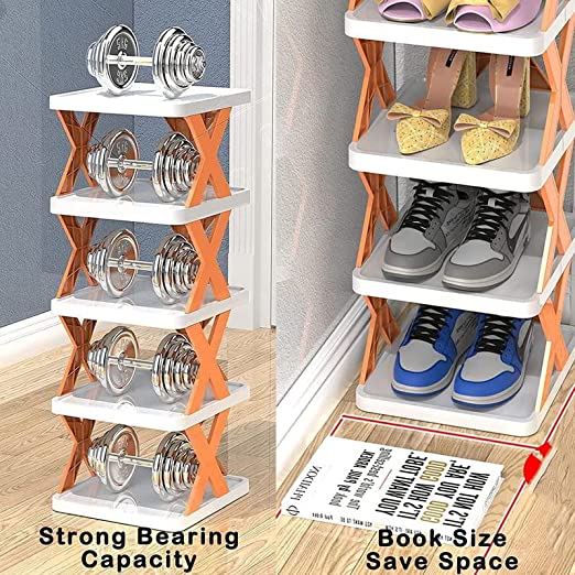 9078 4 LAYER SHOES STAND, SHOE TOWER RACK SUIT FOR SMALL SPACES, CLOSET, SMALL ENTRYWAY, EASY ASSEMBLY AND STABLE IN STRUCTURE, CORNER STORAGE CABINET FOR SAVING SPACE DeoDap