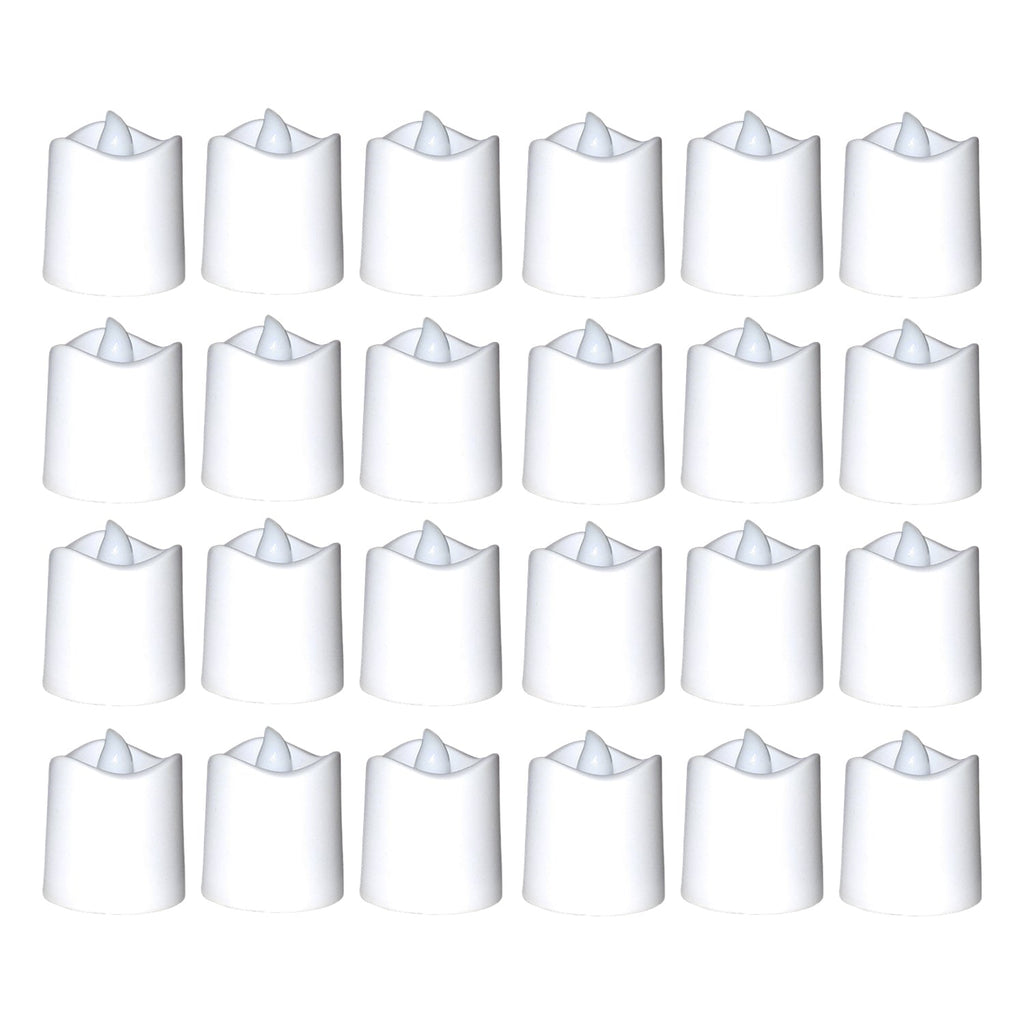 7221 Festival Decorative - LED Tealight Candles (White, 24 Pcs) DeoDap