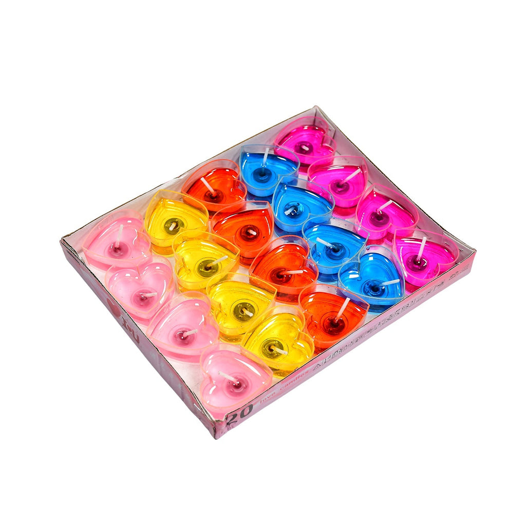 6238 Heart Shape Wax Scented Candles. (Pack of 20 pcs) DeoDap