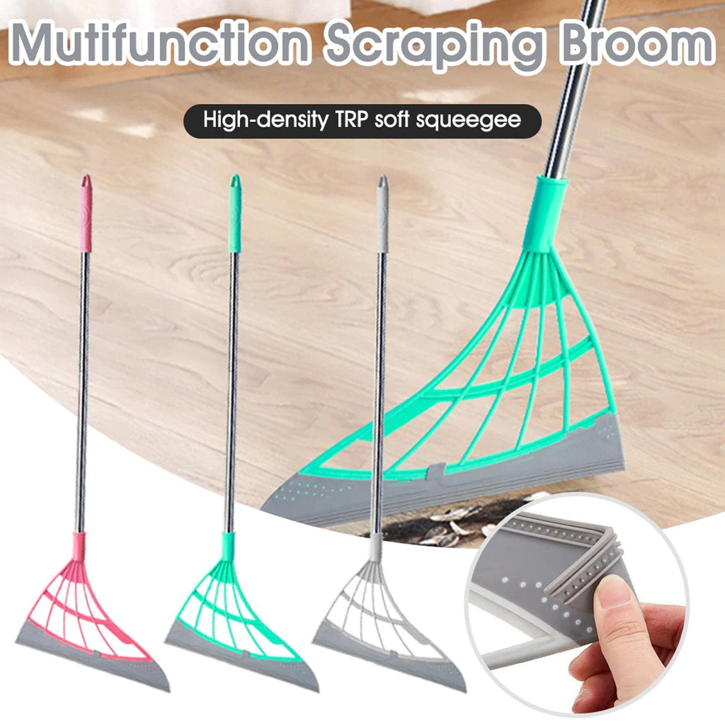 0525 Durable Eco-Friendly Broom with Scraper DeoDap