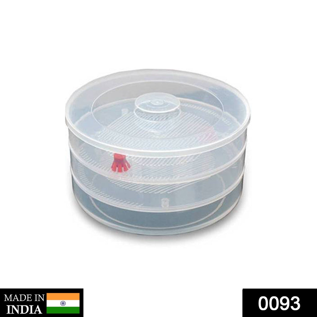 093 Plastic 3 Compartment Sprout Maker, White dhanpe-shop