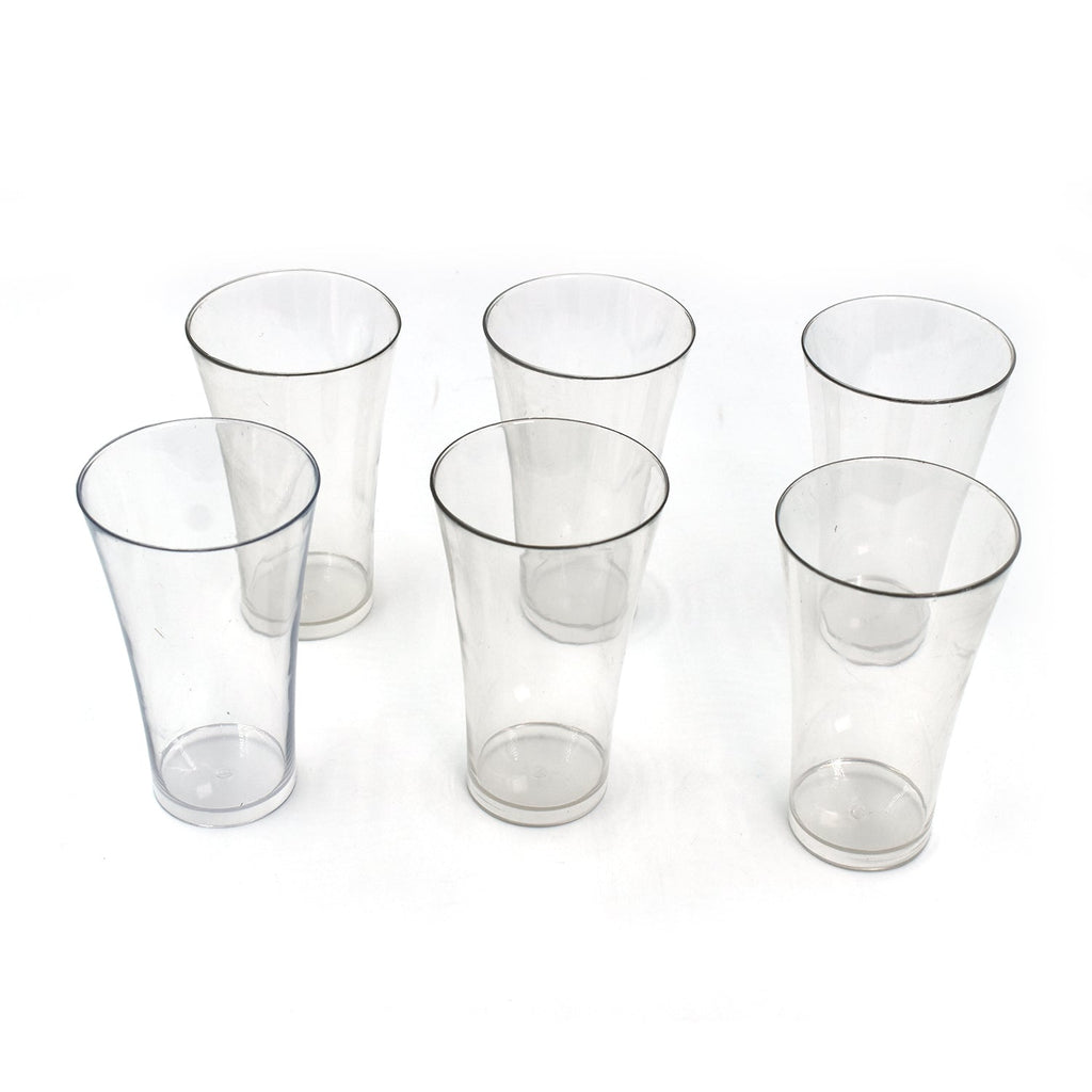 2849 Drinking Glass Juice Glass Water Glass Set of 6 Transparent Glass DeoDap