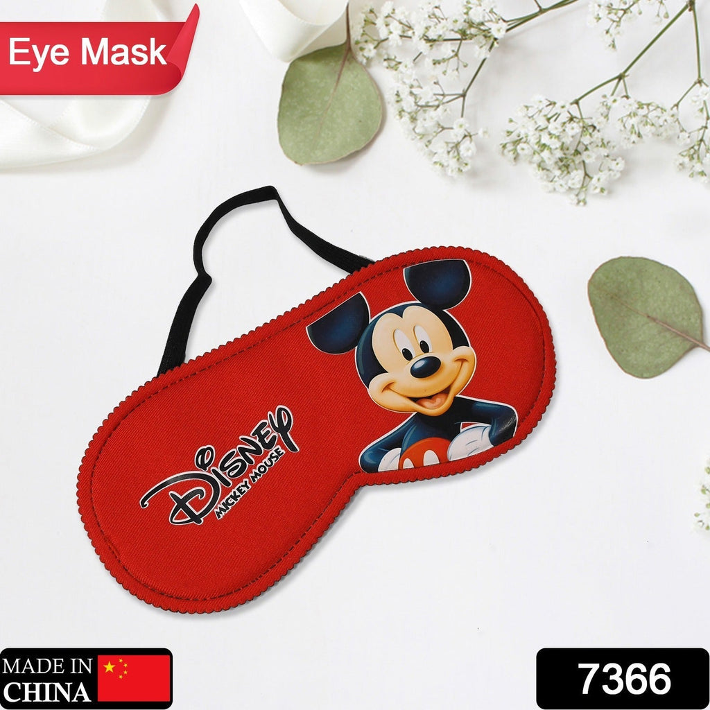 7366 MICKEY MOUSE SLEEPING MASK LIGHTWEIGHT COTTON FABRIC BLINDFOLD SOFT EYE MASK SUPER NEW PREMIUM EYE MASK (1 PC) DeoDap