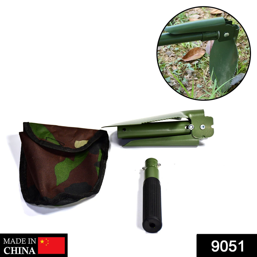 9051 Portable Camping Hiking Garden Mini Folding Shovel with Case DeoDap