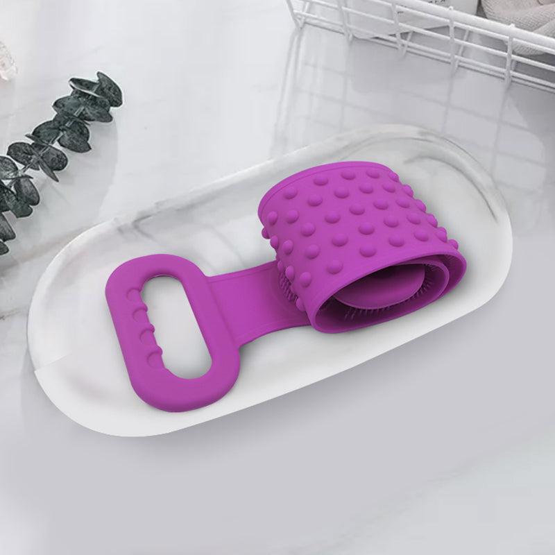 1308 Silicone Body Back Scrubber Bath Brush Washer For Dead Skin Removal DeoDap