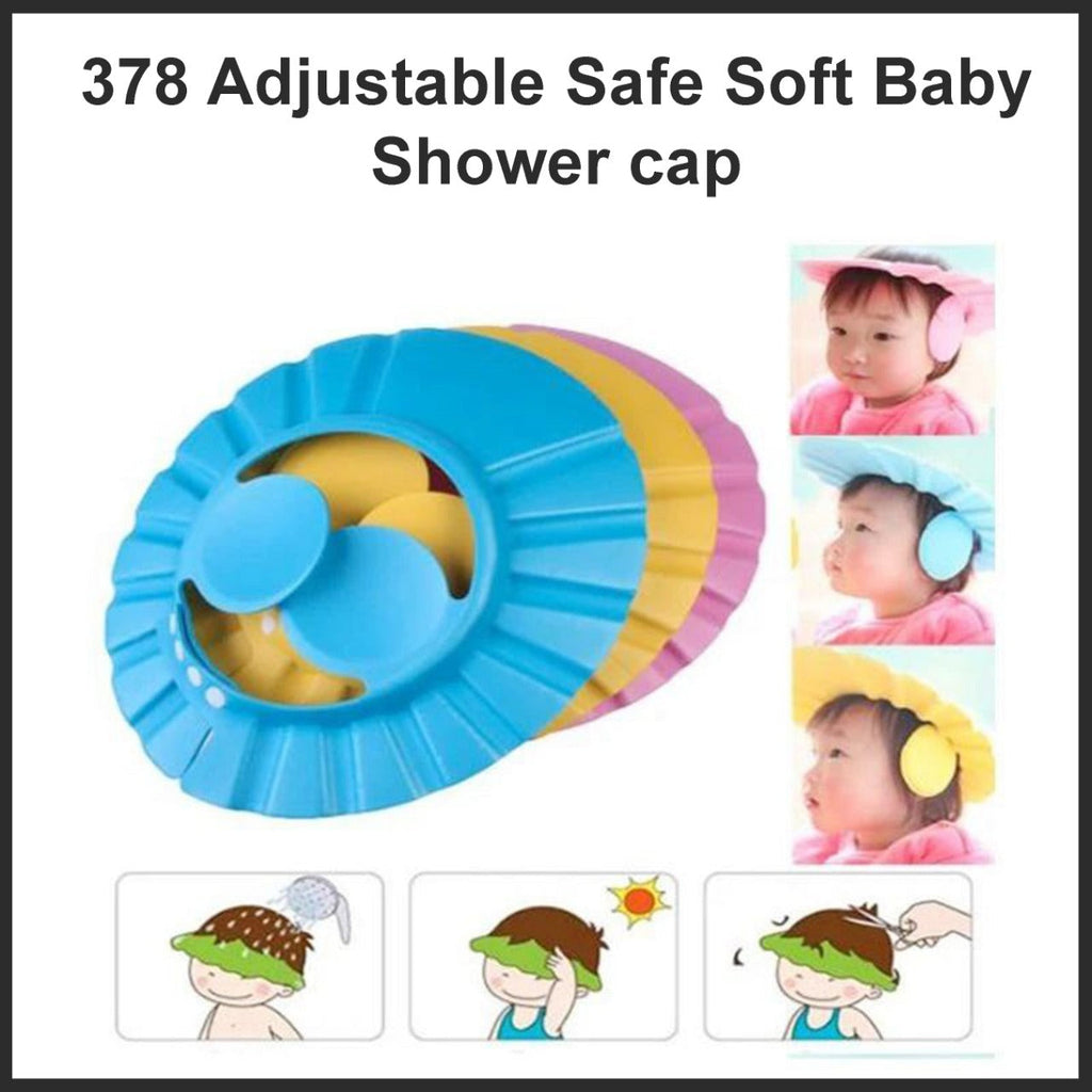 0378 Adjustable Safe Soft Baby Shower cap dhanpe-shop