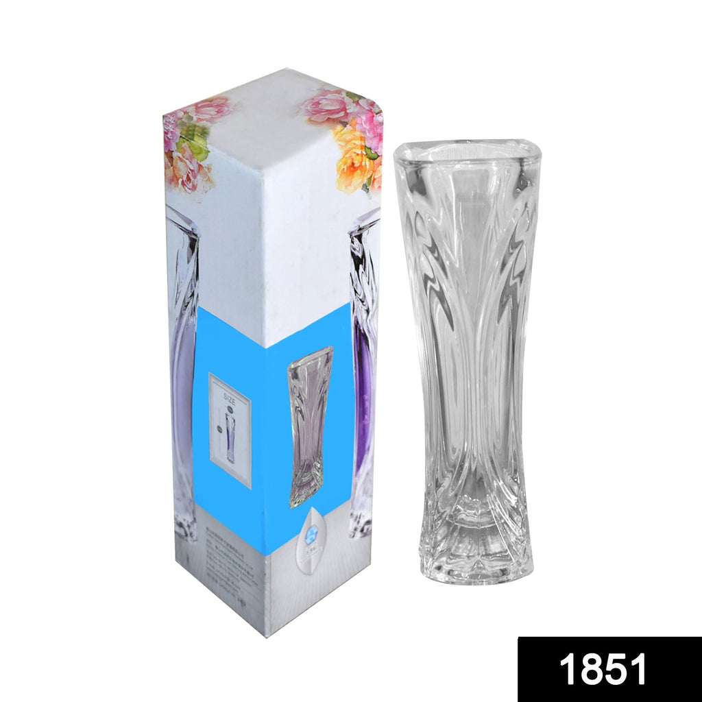 1851 Glass Flower Pot, Crystal Clear Vase for Living DeoDap