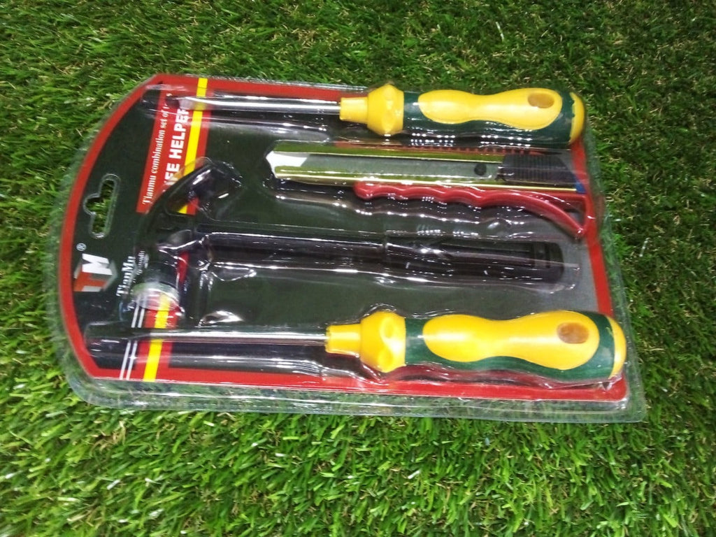 9029 4 Pc Helper Tool Set used while doing plumbing and electrician repairment in all kinds of places like household and official departments etc. DeoDap