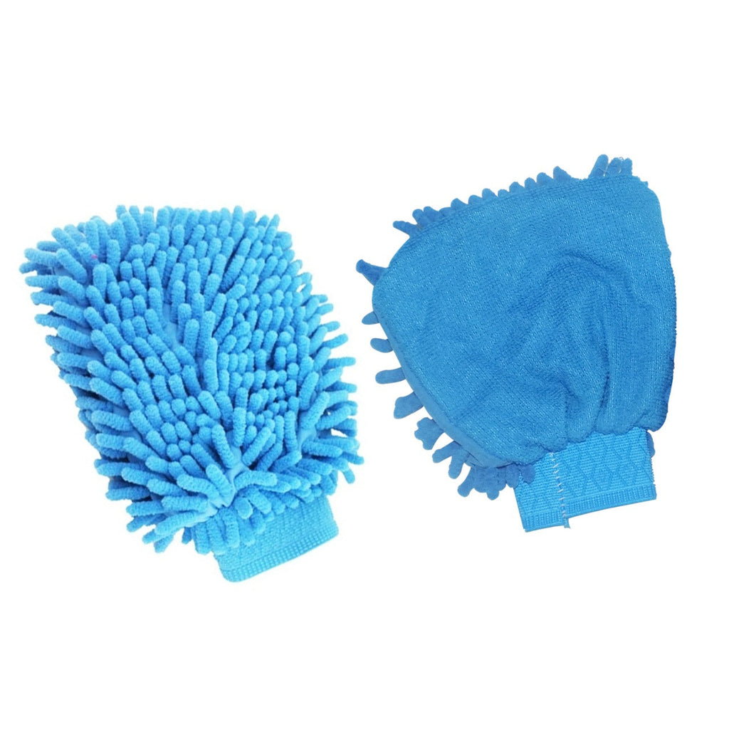 4917 Microfiber Wash and Dust Chenille Mitt Cleaning Gloves DeoDap