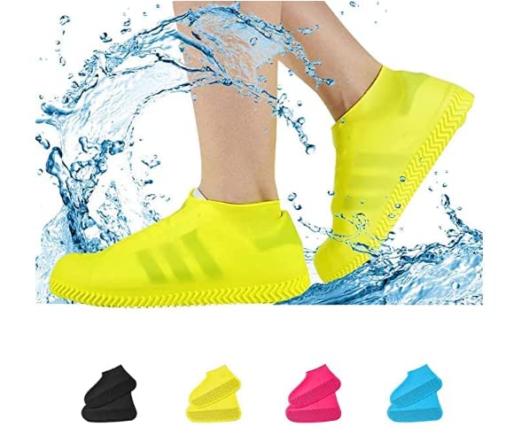 4919 Shoe Cover (small size) for rain Reusable Antiskid Waterproof Boot Cover Shoe Protector for Bike Silicone (1 Pair) DeoDap