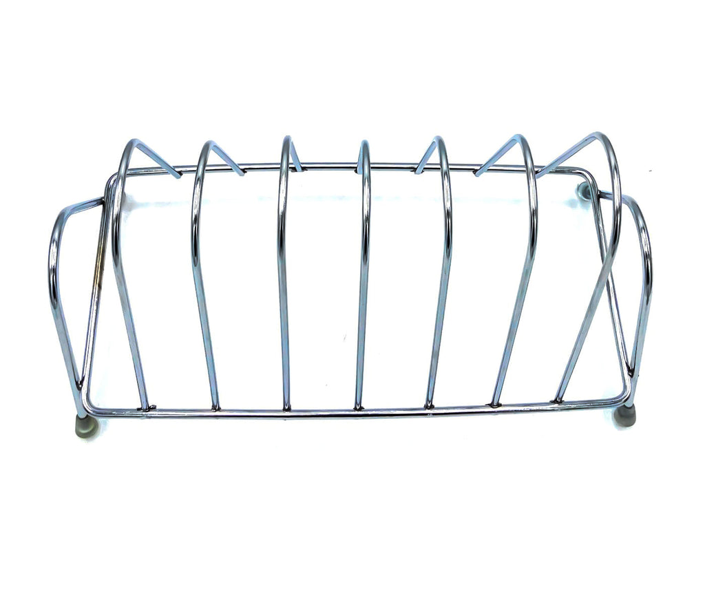 2135 Stainless Steel Square Plate Rack Stand Holder for Kitchen DeoDap